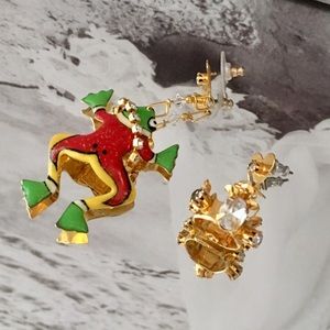 Vintage Lunch at The Ritz Frog Prince earrings